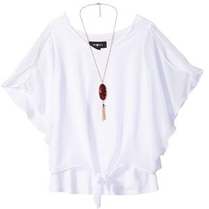 NWT Girls Tie-Front Circle Top - SZ XL